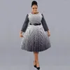 Casual Dresses African Dress Big Size Fat Woman Print Work