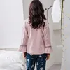 Abbigliamento da casa in cotone puro femmina maniche lunghe abiti sciolto set due pezzi set pigiama palover inverno donne set di pigiama