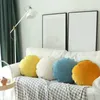 Pillow Unfilled Soft Velvet Round Cover Candy Color Sofa Case Nordic Home Homestay Decoration Nap Covers