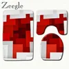 Bath Mats Zeegle 3pcs Carpet Set Non-Slip Mat Bathroom Kitchen Doormats Decor Toilet Seat Cover Rug Carpets