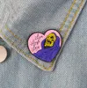 Live Laugh Love enamel pin Heart shape Skeleton Badge Brooch Lapel pin for Denim Jeans shirt bag Gothic Jewelry Gift for friend9117177