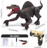 Laserspårning RC Dinosaur Toys for Kids Remote Control Robot Verisimilitude Sound Spray for Kids Boys Girls Childrens Gifts 240408