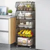 Cuisine Storage Sh Aoliviya Rack Rack Floor Multi-Tier Mothable Mething Mome Cart Cart Fruit and Vegetable Panier de collation