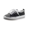 Scarpe casual Plus Times 43 Fashion Lace Up Pace Up Paint per donne Sneaker bianche elevate con sola con sola