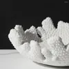 Decorative Figurines Modern Coral Shaped Creative Resin Fruit Tray Soft Home Living Room Coffee Table Surface Decor Ornaments