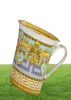 コーヒーティーハンドル用の細かい磁器マグカップ本物の金プラチナラグジュアリーデザイナーマグカップギフト3516858