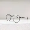 Óculos de sol enquadra puro titânio aro completo Óculos de prescrição Men Men Oval Eyewear Fake coreano feminino óculos ópticos