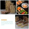 Ensemble de vaisselle 18 PCS La clôture décorations japonaises Bamboo Product Pographie Props Home Sushi Plate Mat