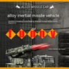 Childrens Toy Tank Shell Missile Alloy Missile Car Launcher Toy Car Rocket Car Model Cannon Car 240402