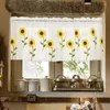 カーテン50x100cm白い花刺繍短いチュールカーテン豪華なリビングルームベッドルーム窓ガーデンヤードスクリーニング装飾
