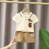 Baby Boy Clothes Set TshirtShorts Kids Summer Clothing Cute Cartoon Outfit Infant Toddler Tee Shirt Pants 240408