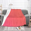 Blankets Pink Blush Aesthetic Carnation Blanket Gradient Colorful Fleece Flannel Warm Thin Throw For Bed Plush Quilt