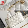 10A mirror quality luxury makeup box with chain bag 17cm makeup bag designer bag, mirror crossbody makeup bag with box YC404