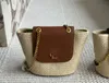 Women Grass woven vegetable basket bag Mobile phone bag Shoulder crossbody messenger bags hobo handbag Fashion Shopping Satchels Luxury designer purse wallet tote