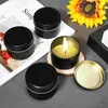 Storage Bottles 24 Pcs Empty Tins DIY Jar Black Candles Container Scented Jars For Making Tinplate Containers