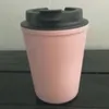 Kubki 350 ml plastikowy kubek z pokrywką kubek do kawy wielokrotnego użytku Słomka zimna wodę napój matowy kubek sprzedaj akcesoria kuchenne