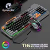 Toetsenbordmuis Combos Raiku T16 Metal Game en Set Computer Universal Wired H240412