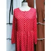 Etnische kleding Ramadan Moslimvrouwen Polka Dot Maxi Dress Retro Vintage Abayas Dubai Turkije Kaftan Saoedi -Arabisch Robe Marocain Jalabiya