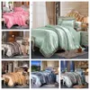 Ensembles de literie Luxury 4pcs Set Satin Jacquard Coup de couette avec feuille de lit 1quilt 1pillowcases US / UE SILK HIGH SILK