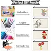 Storage Bags 36pcs Canvas Pencil Case Diy Craft Zipper Pouch Makeup Bag