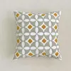 Pillow Cover For Couch Geometric Embroidery Case 45x45cm Grey Yellow Blue Zigzag Squared Home Decoration