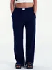 Pantalon féminin Femmes Ligne large décontractée lâche Stripe Stripe Imprimez un pantalon salon élastique avec poches pour le streetwear de travail S-XL