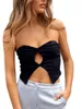 Robes décontractées Yileegoo Femmes S sexy couture tube tops d'été sans bretelles sans manche