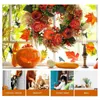 Fleurs décoratives roses Garland Wreath Scene Layout Décorations décorations Artificiel Fall Eucalyptus Plastique Feuille de porte d'entrée