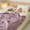 Couvertures dessin animé mignon couverture bébé peluche cutanée sieste châle climatisation pour canapé-lit du textile de maison duveteuse
