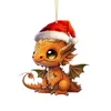 Figurine decorative 2d Cartoon Drago carino Drago Natale Ornamento Acrilico Decorazione Tree Decoration Ornamenti per auto