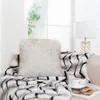 Oreiller des oreillers en fausse fourrure doux couvercle en peluche décorcassement des couvertures de salon canapé décoratif 45x45cm