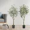 Decorative Flowers Artificial Olive Tree House Greenery Decoration 4 Ft Faux For Garden Home