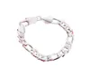 Braceuse de crevettes de crevettes de 10 m sur latéraux Men039S 925 Bracelet de charme de plaque en argent 205x10cm DFMWB151