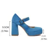 SURES BUTS ORCHA LISA ELEGANT 9,5 CM GRUGA KWADUNE KWADEK MARY JANES Kobiety Pumps 2,5 cm Platforma 43 One klamra okrągła stóp zamszowy