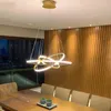 Kroonluchters moderne led eetkamer eenvoudige ring kroonluchter woon slaapkamer lichten huis indoor verlichting decoratieve hanglampen lampen