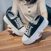 Casual Shoes Genuine Leather Thick Soled Round Toe Women Increase Height Comfort Softness Retro Trend Versatile Board