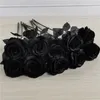 Dekorative Blumen 10pcs Praktische ewige ewige schwarze falsche Rosenblumen -Ornament Simulation Realistische Blumenpartyzubehör