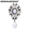 Brooches WeimanjingDian Brand simulé Pearl Drop Vintage Decor Jewelry for Apparel CHAPS Scarf ou Wedding