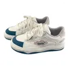 Casual schoenen vrouw gevulkaniseerd platform flats sneakers dikke sport vrouwelijk veter lente herfst tennis dames