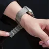 Regulowane pętlowe opaski magnetyczne ze stali nierdzewnej łańcucha bransoletki paski paski paski paski pasmowe opaski obserwacyjne do Apple Watch Serie