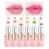 Make Up 6st Lipstick Set Flower Jelly Crystal Clear Långvariga läppar färgförändring rosa läppglans kosmetika 240411