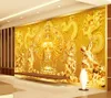 Fond d'écran Bouddha PO Gold 3d mural mural Avalokitesvara Paper peint chambre salon bureau de chambre d'art décor de décoration intérieure décorati9729364