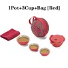 Ensembles de voies de thé Travel en céramique Tasse tasse de thé Tapot thermure chinoise Portable Infuseur Retro Tapt Retro Tae avec sac