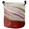 Laundry Bags Red Gradient Marble Texture Foldable Basket Large Capacity Hamper Clothes Storage Organizer Kid Toy Bag