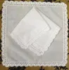 Conjunto de 12 têxteis domésticos lenço de casamento 3030cm Cotton Ladies Hankies Adultos Mulheres Hanky Party Gifts bordados Crochet Lace24336738