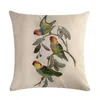 Cubierta de pájaros de almohada Hermosa alas ngel decoración de sofás para el hogar de lino cintura de soporte de cintura de algodón 45x45cm zy309