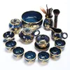 Tee -Sets Gaiwan Chinese Tea Set Accessoires Service Porzellan Keramikkessel Infuser Taza de te Tabelle yx50ts