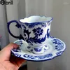 Kopjes schotels koninklijke Chinese koffie theeset porselein gepersonaliseerd theekopje en schotel vintage eco -vriendelijke taza café personizada keramische mok