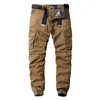 Pantalon masculin cargo hommes coton décontracté randonnée en plein air randonnée extérieur pantalon tactique pantalon de combat multi-poche militaire pantalon