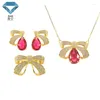 Orecchini da collana set zircone con